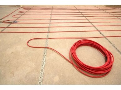 Elektrinis grindų šildymo kabelis - 18W/m 1